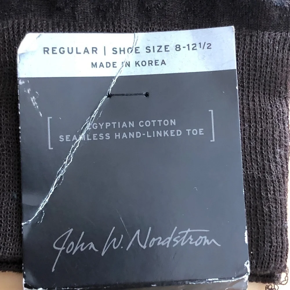 John W. Nordstrom Socks Men's One Size Brown Egyptian Cotton NWT's